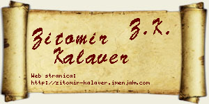 Žitomir Kalaver vizit kartica